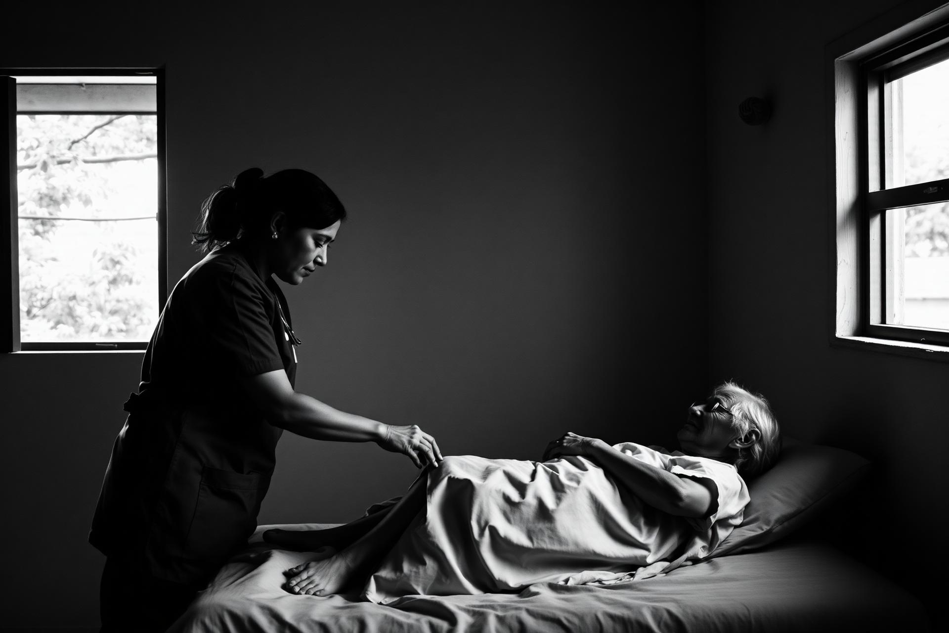 A nurse attending to a patient in a rural clinic